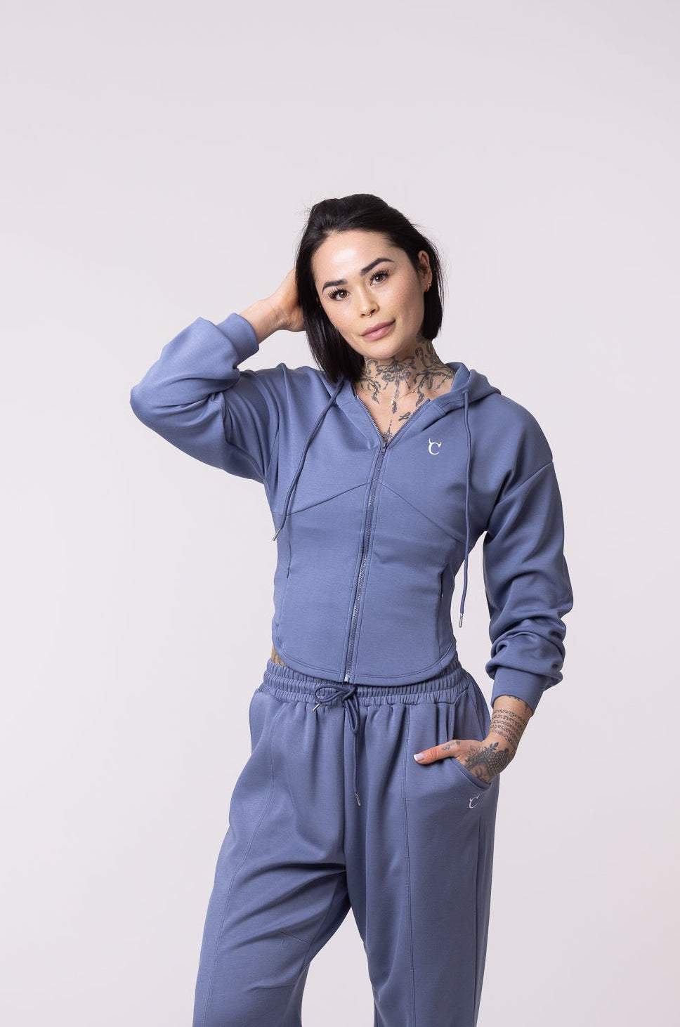 VICE CROP JACKET BLUE