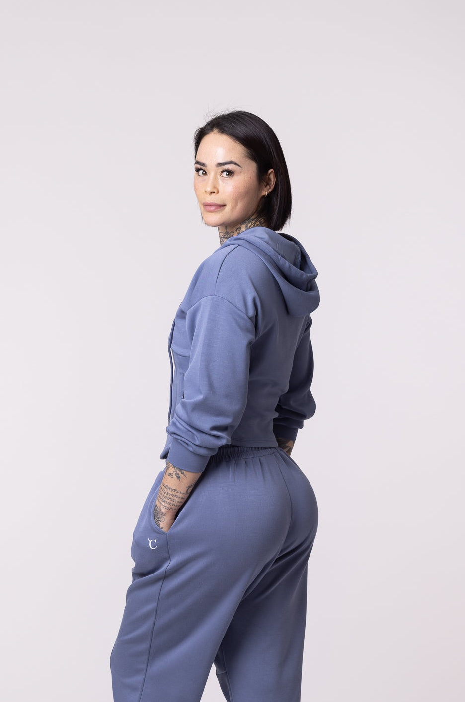 VICE CROP JACKET BLUE