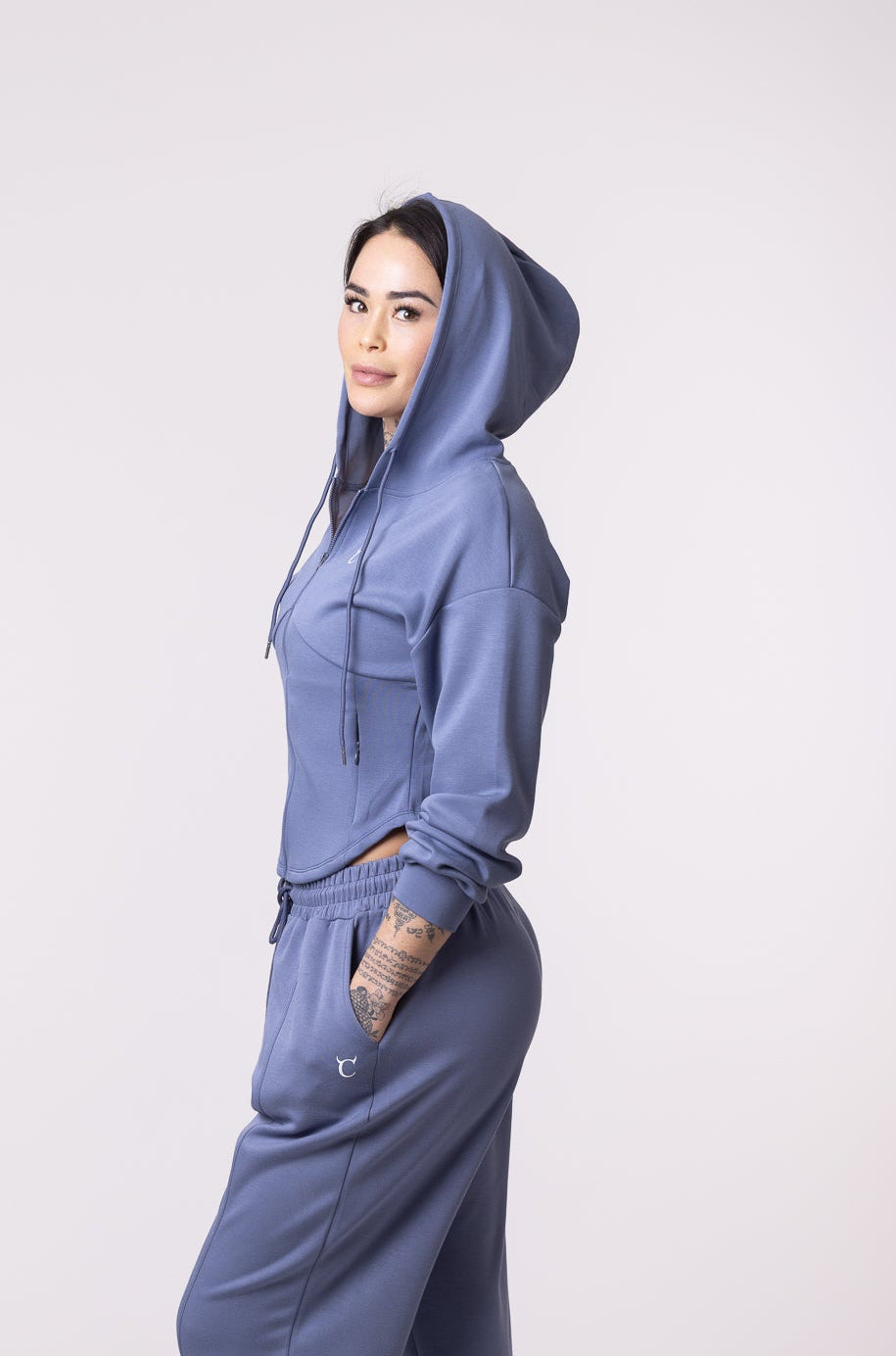 VICE CROP JACKET BLUE