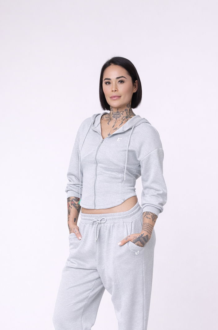 VICE CROP JACKET GREY