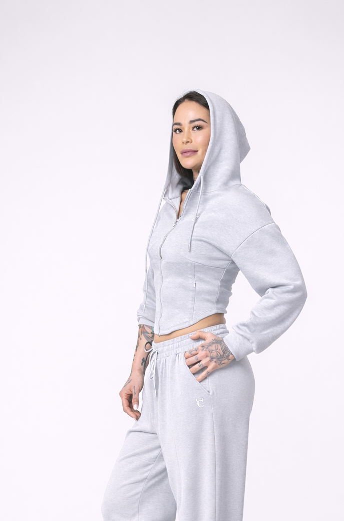 VICE CROP JACKET GREY